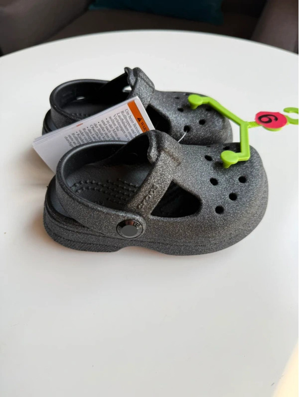 Crocs Toddler Girl’s Classic Mary Jane Glitter Clogs